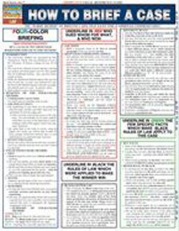 How to Brief a Case QuickStudy Laminated Reference Guide  9781423201717 Front Cover