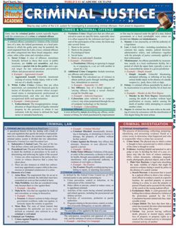 Criminal Justice QuickStudy Laminated Reference Guide  9781423203056 Front Cover