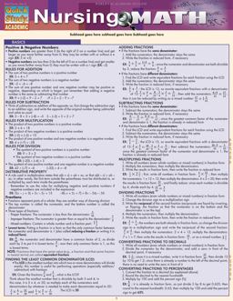 Nursing Math QuickStudy Laminated Reference Guide  9781423216544 Front Cover