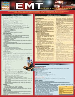 EMT - Emergency Medical Technician QuickStudy Laminated Reference Guide  9781423218630 Front Cover