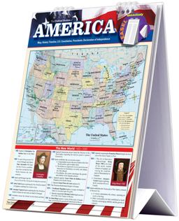 America - History Easel Book A QuickStudy Reference Tool with a US Map, History Timeline, US Constitution, Presidents and Declaration of Independence  9781423225737 Front Cover