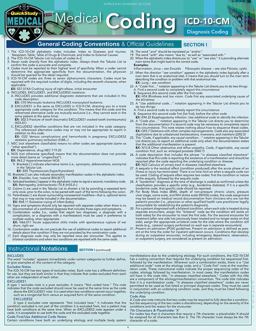 Medical Coding ICD-10-CM A QuickStudy Laminated Reference Guide 2nd 9781423236542 Front Cover