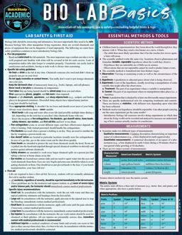 Bio Lab Basics A QuickStudy Laminated Reference Guide 2nd 9781423238614 Front Cover