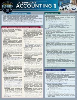 Intermediate Accounting 1 A QuickStudy Laminated Reference Guide  9781423239840 Front Cover