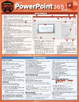 Microsoft PowerPoint 365 - 2019 A QuickStudy Laminated Software Reference Guide  9781423242628 Front Cover