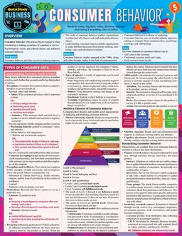 Consumer Behavior A QuickStudy Laminated Reference Guide  9781423246145 Front Cover