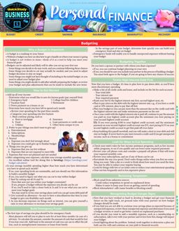 Personal Finance A QuickStudy Laminated Reference Guide 2nd 9781423247166 Front Cover