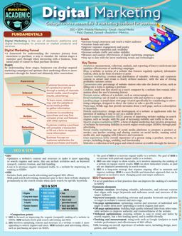 Digital Marketing QuickStudy Laminated Reference and Study Guide  9781423249337 Front Cover