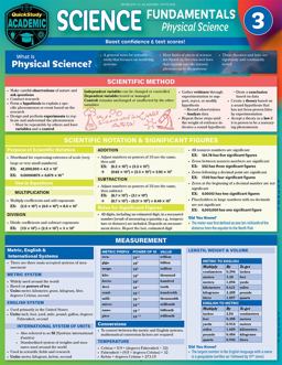 Science Fundamentals 3 - Physical Science QuickStudy Laminated Reference and Study Guide 2nd 9781423249399 Front Cover