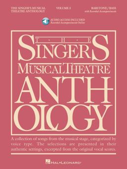 Singer's Musical Theatre Anthology - Volume 3 Baritone/Bass (Book/Online Audio)