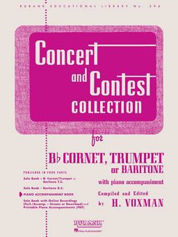 Concert and Contest Collection Piano Accompaniment - Bb Cornet, Trumpet or Baritone  9781423445548 Front Cover