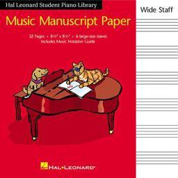 Hal Leonard Student Piano Library Music Manuscript Paper - Wide Staff