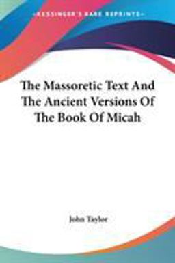 The Massoretic Text and the Ancient Vers