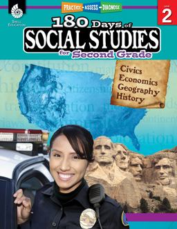 180 Days of Social Studies for Second Grade Civics, Economics, Geography, History: Practice, Assess, Diagnose  9781425813949 Front Cover