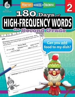 180 Days of High-Frequency Words for Second Grade Practice, Assess, Diagnose  9781425816353 Front Cover