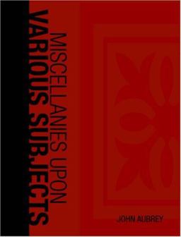 Miscellanies upon Various Subjects