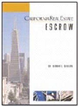 California Real Estate Escrow 6th 9781427763822 Front Cover