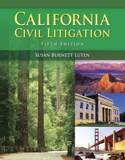 California Civil Litigation 5th 9781428318458 Front Cover