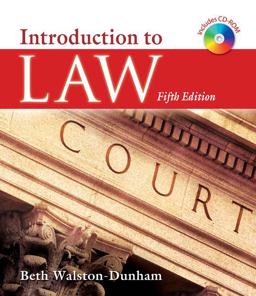 Introduction to Law 5th 9781428318502 Front Cover