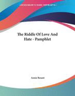 The Riddle of Love and Hate - Pamphlet
