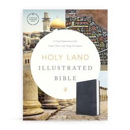 CSB Holy Land Illustrated Bible, Premium Black Genuine Leather