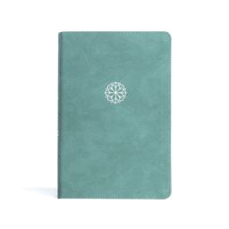 CSB Personal Size Giant Print Bible, Earthen Teal LeatherTouch, Indexed