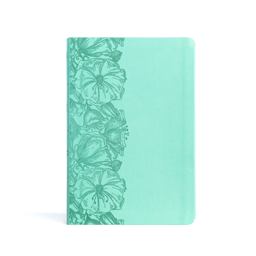 CSB Large Print Thinline Bible, Light Teal LeatherTouch, Value Edition