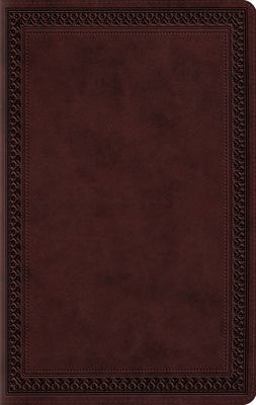 ESV Large Print Value Thinline Bible (TruTone, Mahogany, Border Design)  9781433550294 Front Cover