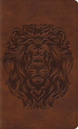 ESV Thinline Bible, Red Letter (TruTone, Brown, Royal Lion Design)  9781433551369 Front Cover