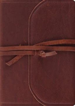 ESV Journaling Bible, Interleaved Edition (Natural Leather, Brown, Flap with Strap)  9781433552762 Front Cover
