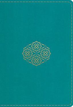 ESV Large Print Compact Bible, Red Letter (TruTone, Teal, Bouquet Design)  9781433556036 Front Cover
