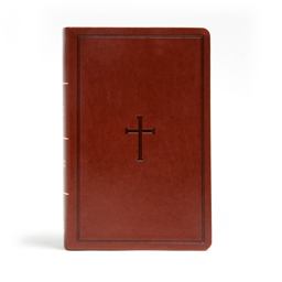 CSB Large Print Personal Size Reference Bible, Brown LeatherTouch  9781433647796 Front Cover