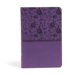 CSB Large Print Personal Size Reference Bible, Purple LeatherTouch