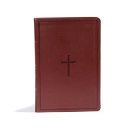 CSB Giant Print Reference Bible, Brown LeatherTouch, Indexed