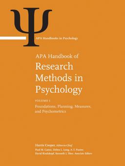APA Handbook of Research Methods in Psychology