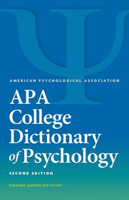 APA College Dictionary of Psychology 2nd 9781433821585 Front Cover