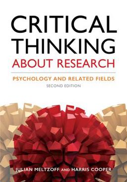 Critical Thinking About Research: Psychology and Related Fields  9781433827105 Front Cover