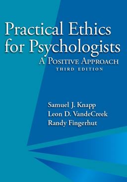 Practical Ethics for Psychologists A Positive Approach 3rd 9781433827457 Front Cover