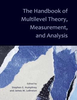 Handbook of Multilevel Theory, Measurement, and Analysis  9781433830013 Front Cover