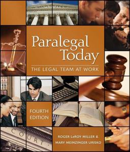 Paralegal Today - Legal Team at Work 4th 9781435438774 Front Cover