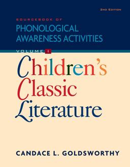 Sourcebook of Phonological Awareness Activities Children's Classic Literature 2nd 9781435492998 Front Cover