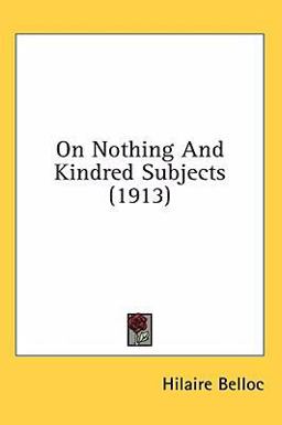 On Nothing and Kindred Subjects