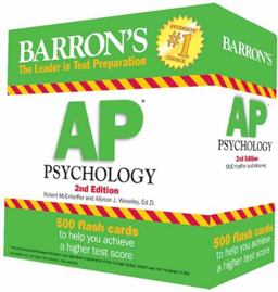 Barron's AP Psychology Flash Cards, 2nd Edition 2nd 9781438001531 Front Cover
