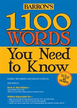 1100 Words You Need to Know 6th 9781438001661 Front Cover