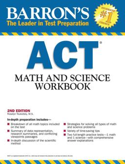 Barron's ACT Math and Science Workbook, 2nd Edition 2nd 9781438002224 Front Cover