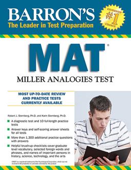 Barron's MAT, 11th Edition Miller Analogies Test 11th 9781438002262 Front Cover
