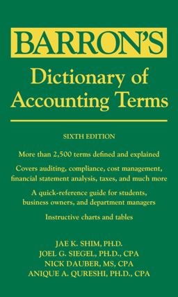 Dictionary of Accounting Terms 6th 9781438002750 Front Cover