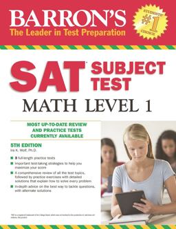 Barron's SAT Subject Test Math Level 1 5th 9781438003689 Front Cover