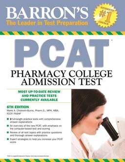 Barron's P. C. A. T. Pharmacy College Admission Test 6th 9781438003818 Front Cover