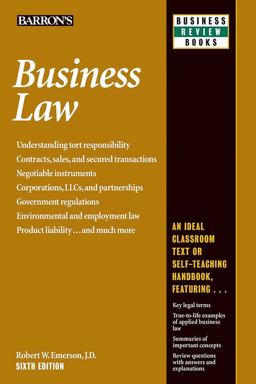 Business Law 6th 9781438005119 Front Cover